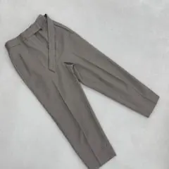 BARNEYS NEW YORK パンツ チェック柄 ベルト付き テーパード