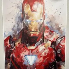 アイアンマン 水彩画風アートプリント