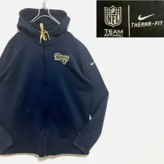 6749/US古着NFLロサンゼルス・ラムズ パーカーフルジップ XL