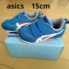 asics スニーカー 15.0cm 青