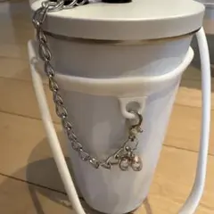 シルバーチェーン　チャーム付き　タンブラーチェーン
