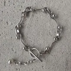 №1558サージカルステンレスシルバーデザインチェーンブレスレット