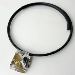 【1点もの】 コムデシオ ガラスの革チョーカー ISAKOシリーズ
