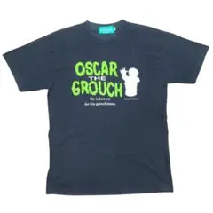 セサミストリート オスカーTシャツ フェードブラックSサイズ