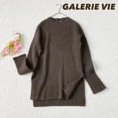 (No.hh1)ギャルリーヴィーsizeS セーター カシミヤウール混 ブラウン
