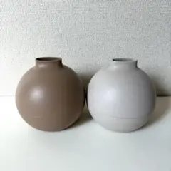 ペーパーポット　ティッシュケース　ベージュ・モカ 2個セット
