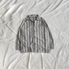 90’s EDWIN シャツ stripe アメカジ ストリート　グランパコア