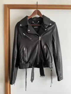 【最終価格】【新品】DIESEL 黒レザーライダースジャケット