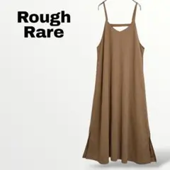 【ラフレア Rough rare】キャミソールワンピース M-L ベージュ 無地