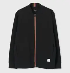 Paul Smith ブラック ストレッチスムース ジップアップブルゾン