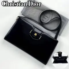 【美品】ディオール ショルダーバッグ 2way CD ゴールド金具 がま口 黒