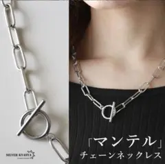 早い者勝ち美品レアお得チェーンネックレスステンレスマンテルネックレスシルバー