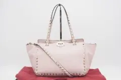 VALENTINO 2WAYバッグ ガラヴァーニ ロックスタッズ レザー ロゴ