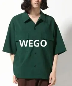 ★WEGO★アーバンカラーフラップポケットシャツ Lサイズ　ダークグリーン