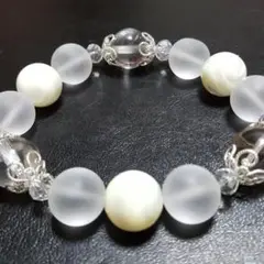 天然石 パワーストーン 数珠 ブレスレット バングル☆雪割草☆