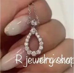 ✨最高級✨ループ✨ネックレス✨シルバー✨SONAダイヤモンド✨ハイクオリティー✨