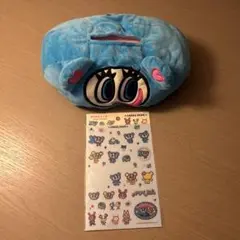エンジェルブルー　ティッシュケース　ステッカー　シール　セット