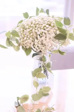 かすみ草だけのクラッチブーケ【完成品】一点物です ウェディングブーケ