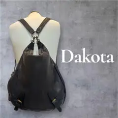 ダコタ　Dakota レザーリュック 黒　男女兼用　新品未使用品に近い　極美品