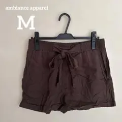 ambiance apparel M ブラウン ショートパンツ 焦げ茶 夏服