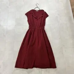 COLZA コルザ ワインレッド シャツワンピース Sサイズ