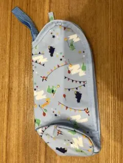 【 新品 】動物柄 ブルー 哺乳瓶ケース