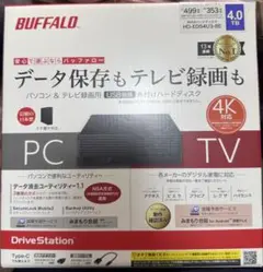 【新品】BUFFALO HD-EDS4U3-BE 外付けハードディスク 4TB