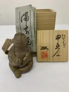 岡山県重要無形文化財 浦上善次 備前焼 甲寅 共箱共布 伏せ香炉 置物 虎 トラ 岡山県重要無形文化財 浦上善次 備前焼 壬申置物 共箱栞 サル 猿