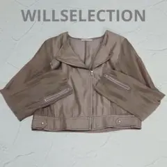 WILLSELECTION シアーライダースジャケット