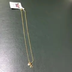 レディース ネックレス イニシャルK 華奢なゴールド風