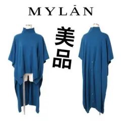定価9.8万円!MYLANバックボタンカシミヤニットポンチョ マイラン カシミア
