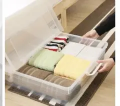 美品　ニトリ　キャスター付きベッド下収納　52L