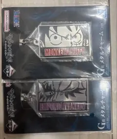 ONEPIECEメタルチャーム2点　ルフィー　イワンコフ