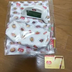 餃子の王将 7%割引券2022 デジタル時計 ステーショナリー文具セット