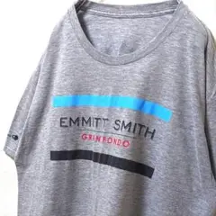 エミットスミス グランフォード ロゴ Tシャツ グレー 灰色 古着