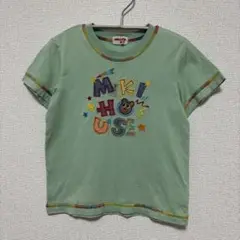 ミキハウス レトロ レア 希少 カラフル ロゴワッペン Tシャツ