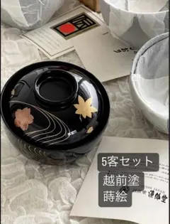 未使用懐石道具 源伸堂 蒔絵寿正作 蒔絵 木製黒塗 吸物椀 5客見返し蒔絵 共箱 2025年最新】源伸堂の人気アイテム - メルカリ