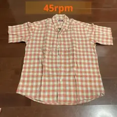 45rpm チェック柄シャツ オレンジベース　サイズ2