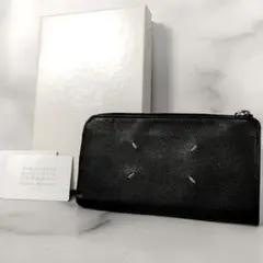 メゾンマルジェラ レザー L字 長財布 ブラック 黒