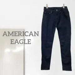 g2【アメリカンイーグル】スキニーパンツ/美品 脚長効果 黒 定番 人気 一点物