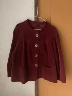 vintage コーデュロイノーカラージャケット