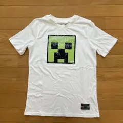 H&M マイクラ　スパンコールTシャツ