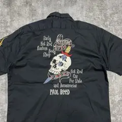 東洋エンタープライズ Paul Reed 刺繍 ドクロ ボーリングシャツ