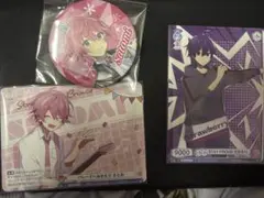さとみ、ななもりのカードと缶バッジセット