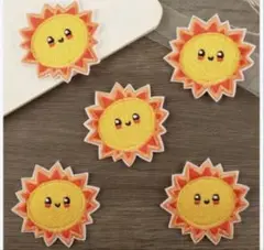 ◆アイロンワッペン 可愛い太陽SUN サンシャインワッペン 新品未使用品◆