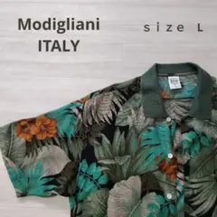 値下げModigliani フローラル柄 半袖シャツ イタリア製