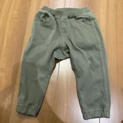 らくらく動けるテーパードパンツ　グリーン ベビー ボトムス 80サイズ　無印
