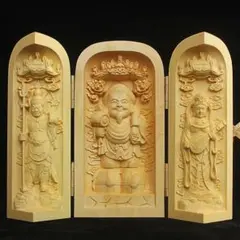 時代　玉眼　木彫　毘沙門天像　高さ16㎝　タサニ　東な7-0317① 時代 玉眼 木彫 毘沙門天像 高さ16㎝ タサニ 東な7-0317①