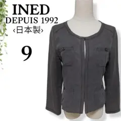 【日本製♡麻】INED ノーカラージャケット リネン 長袖トップス アウター