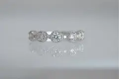 キラキラshop ハーフエタニティ ダイヤモンド プラチナ